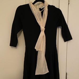 Zara Black Dress with Necktie, Small